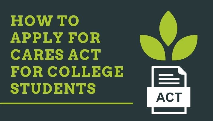 How to apply for CARES act for college students