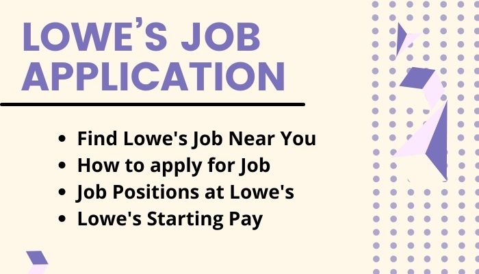 lowes job application