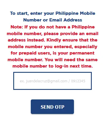 PhP Mobile number or email ID