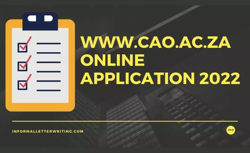 How to Apply www.cao.ac.za Online Application 2023 Online?