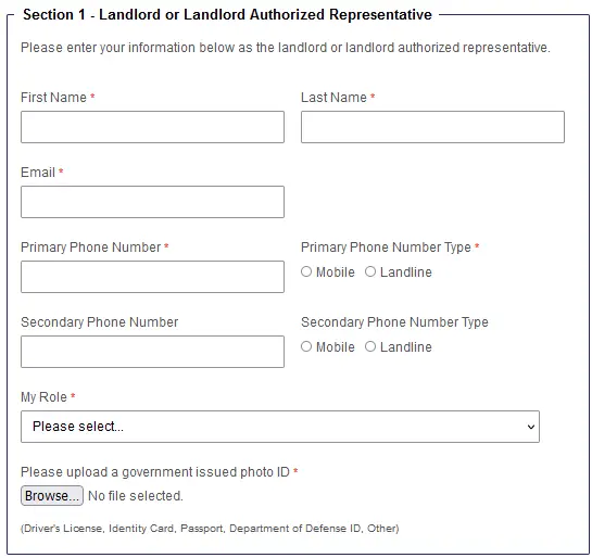 Landlord authorization
