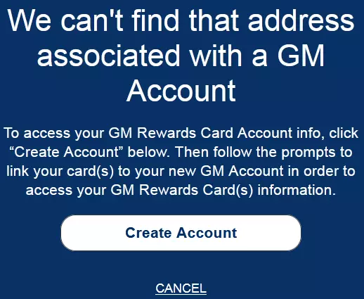 GM credit card login