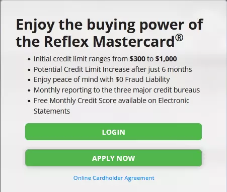 Reflex credit card