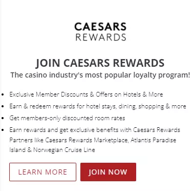 Caesars credit card pay