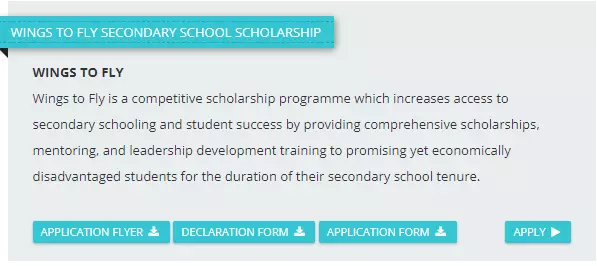 Wings to Fly Scholarship apply