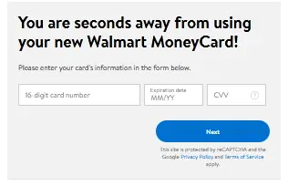 Walmart card activation