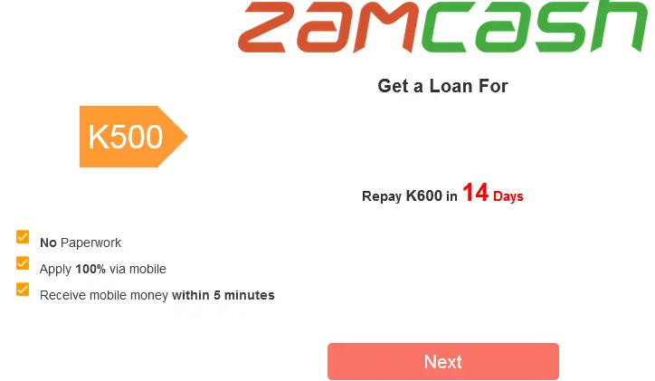 Zam Cash online loan