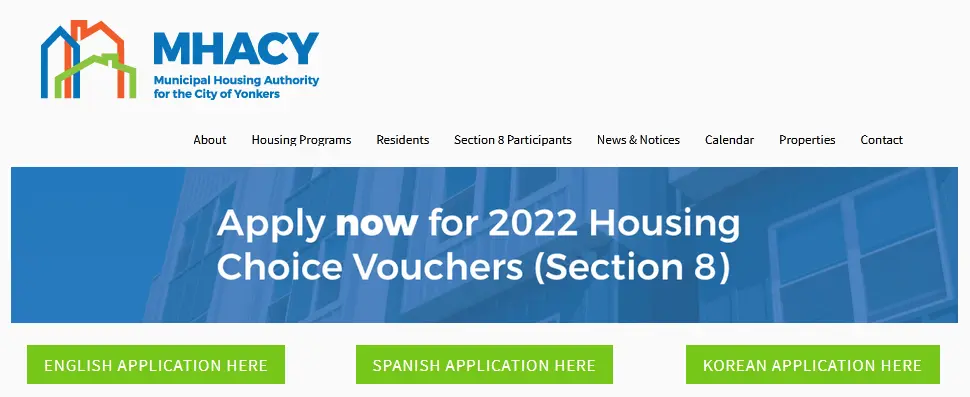 yonkers section 8 application