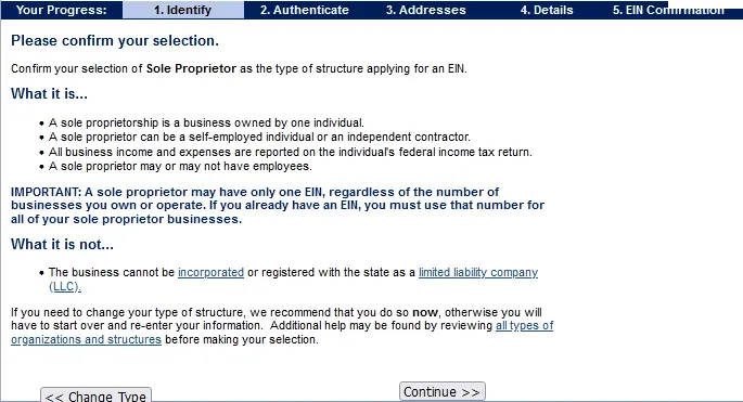 Apply for IRS EIN