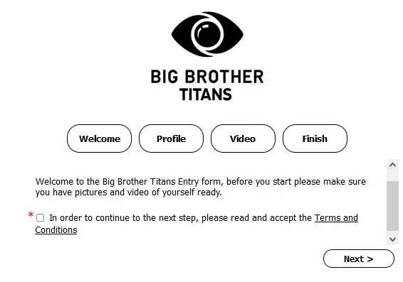 Big Brother Titans Application