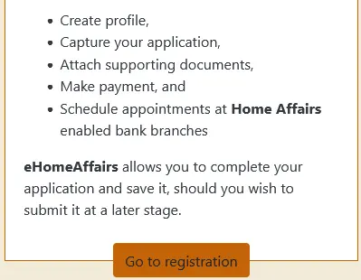 home affairs online passport application