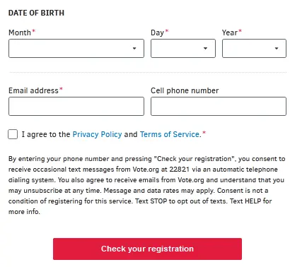 online voter registration status