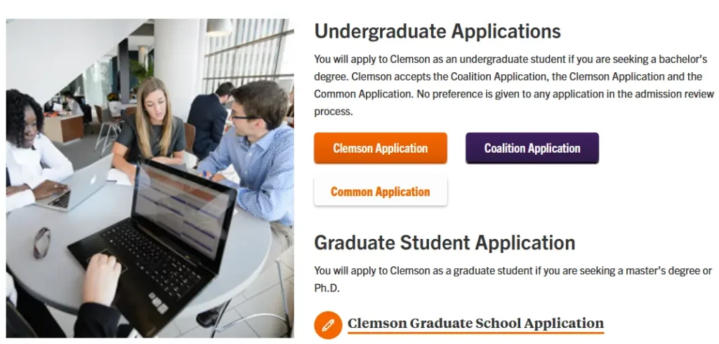 Clemson application online