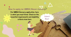 UNISA Honors bursary Application Requirements & Eligibility [2023]