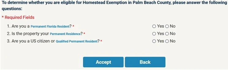 Homestead Exemption Eligibility