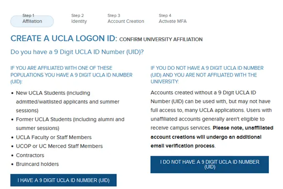 UCLA login details